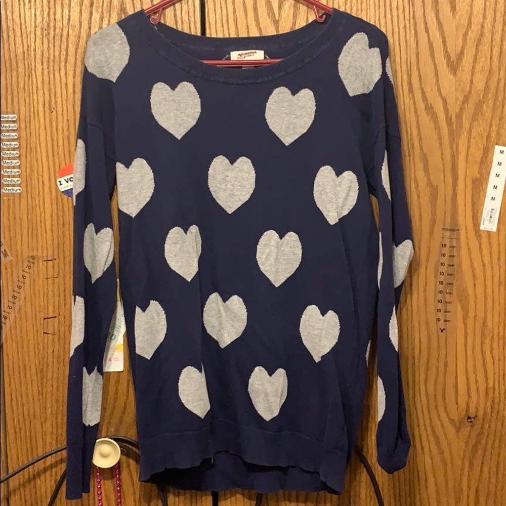 Arizona Jeans Navy Heart Long Sleeve